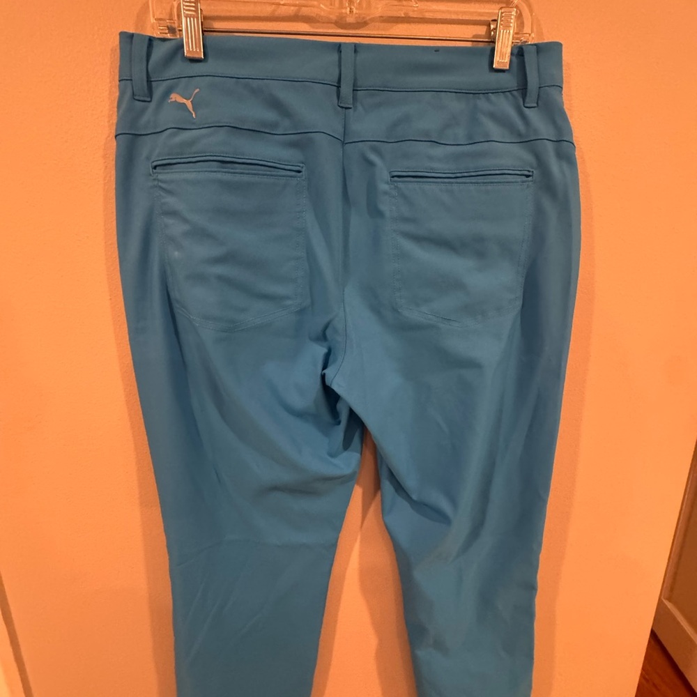 Puma Sport Lifestyle Golf Pants Chino Stretch Tech Performance Men 32x32 Blue - Picture 5 of 10